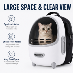 Portable Cat Backpack with Tinted Space Capsule Window CW-102 相册2