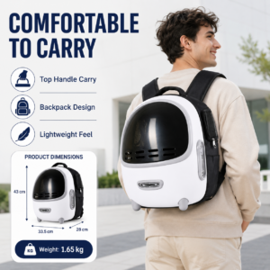 Portable Cat Backpack with Tinted Space Capsule Window CW-102 相册4
