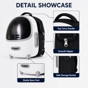 Portable Cat Backpack with Tinted Space Capsule Window CW-102 相册5