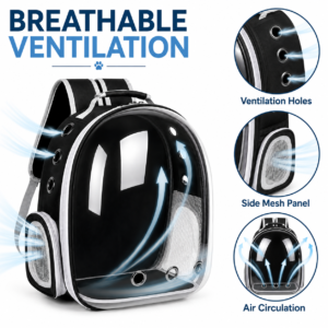 Breathable Space Capsule Cat Backpack with Clear Window CW-103 相册4