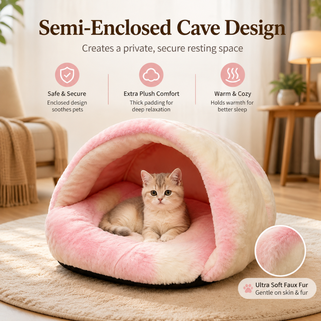 Semi-Enclosed Pet Sleeping Bag Bed - Warm semi-enclosed nest CW-050
