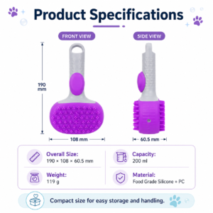 Pet Bath Massage Brush - Suitable for bathing CW-052 相册5