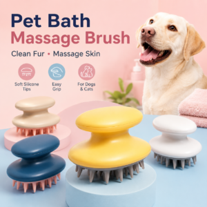 Portable Pet Bath Massage Brush - Soft massage bristles CW-058 相册1