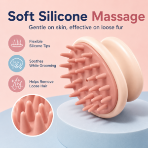 Portable Pet Bath Massage Brush - Soft massage bristles CW-058 相册2