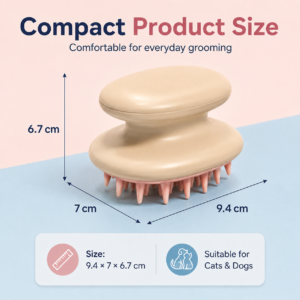 Portable Pet Bath Massage Brush - Soft massage bristles CW-058 相册5