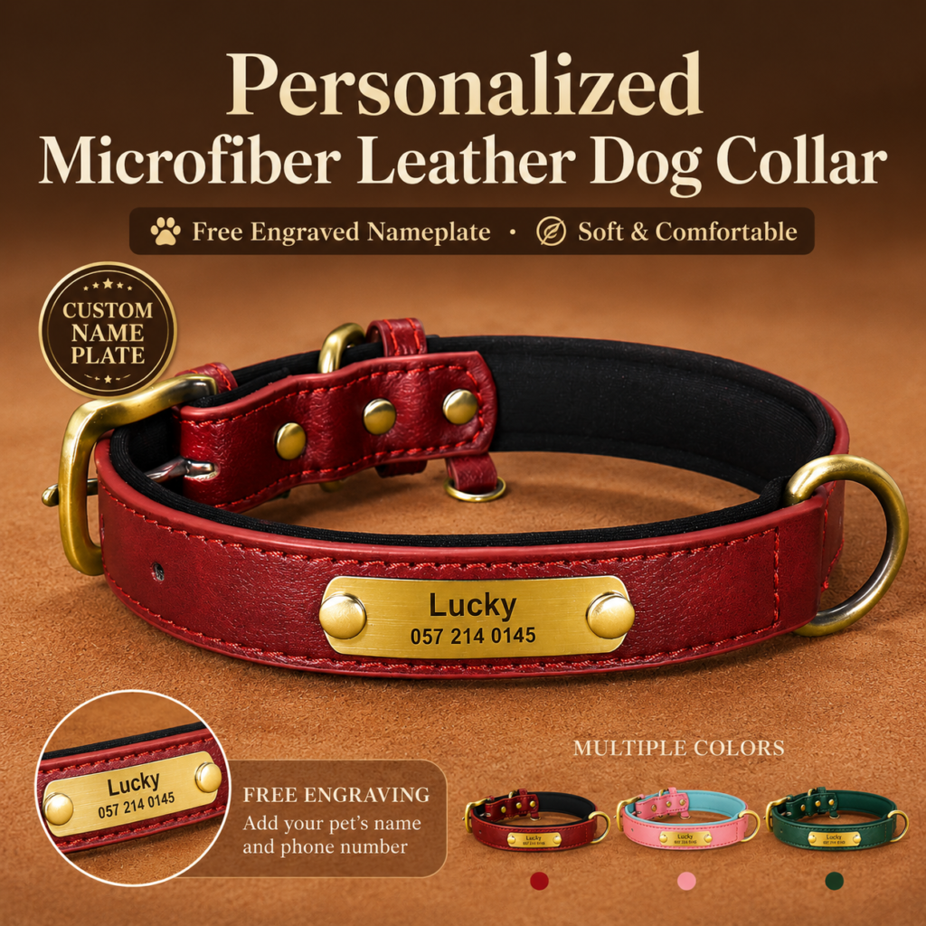 Engraved Nameplate Dog Collar for Dogs CW-067