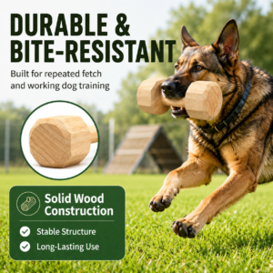 Wooden Dog Training Dumbbell for Dogs CW-078