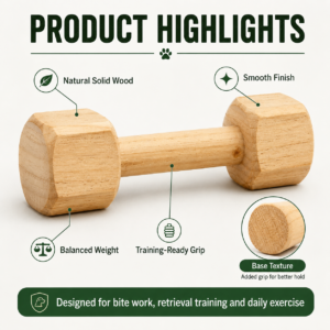 Wooden Dog Training Dumbbell for Dogs CW-078 相册4