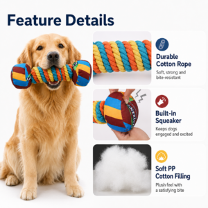 Squeaky Candy Dumbbell Dog Toy for Dogs CW-079 相册3