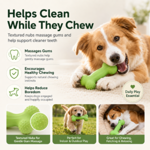 Rubber Bone Chew Toy - Bone-shaped rubber toy CW-080 相册1