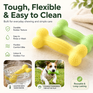 Rubber Bone Chew Toy - Bone-shaped rubber toy CW-080 相册2