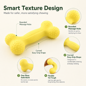 Rubber Bone Chew Toy - Bone-shaped rubber toy CW-080 相册3
