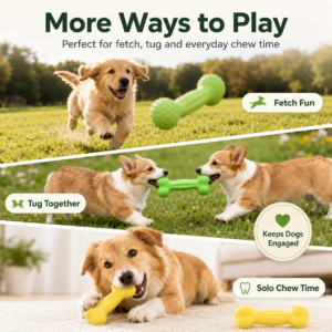 Rubber Bone Chew Toy - Bone-shaped rubber toy CW-080 相册4