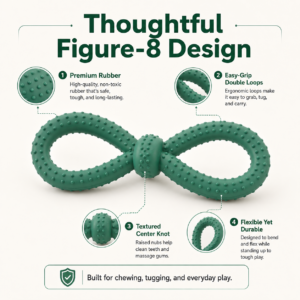 Figure-Eight Rubber Tug Chew Toy - Figure-eight tug shape CW-082 相册3