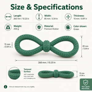 Figure-Eight Rubber Tug Chew Toy - Figure-eight tug shape CW-082 相册4