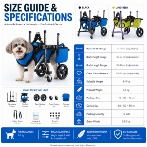 Four-Wheel Dog Mobility Cart for Dogs CW-087 相册5