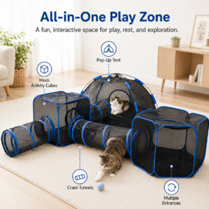 Outdoor Pet Tent and Tunnel Set - Foldable tunnel and tent design CW-116 相册1