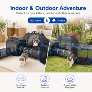 Outdoor Pet Tent and Tunnel Set - Foldable tunnel and tent design CW-116 相册5