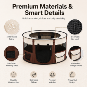 Round Foldable Pet Playpen - Round foldable enclosure CW-117 相册4