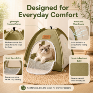 Breathable Semi-Enclosed Pet Tent - Foldable camping tent style CW-118 相册1