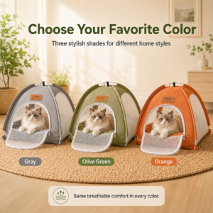 Breathable Semi-Enclosed Pet Tent - Foldable camping tent style CW-118 相册4