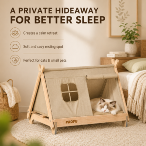 Wooden Elevated Pet Tent Bed - Wooden off-ground bed CW-120 相册2