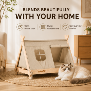 Wooden Elevated Pet Tent Bed - Wooden off-ground bed CW-120 相册5