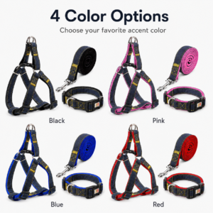 Denim Dog Harness and Leash Set for Dogs CW-122 相册3