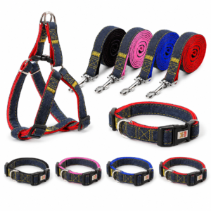 Denim Dog Harness and Leash Set for Dogs CW-122 相册5