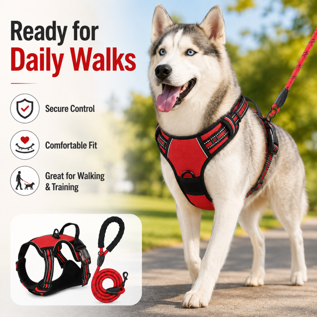 Reflective Anti-Pull Dog Harness Set for Dogs CW-123