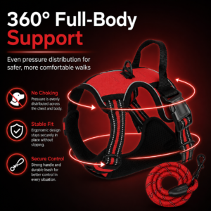Reflective Anti-Pull Dog Harness Set for Dogs CW-123 相册2