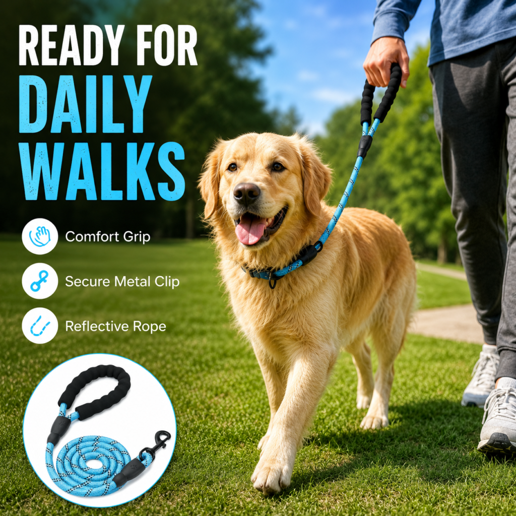 Reflective Nylon Rope Dog Leash for Dogs CW-125