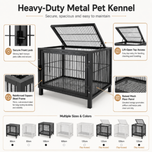 Heavy-Duty Indoor Outdoor Dog Crate for Dogs CW-126 相册3