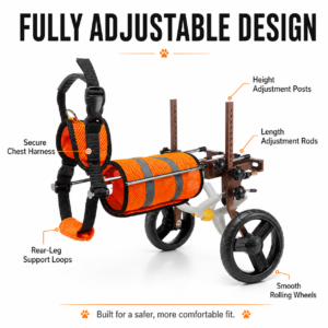 Adjustable Two-Wheel Dog Wheelchair for Dogs CW-129 相册2