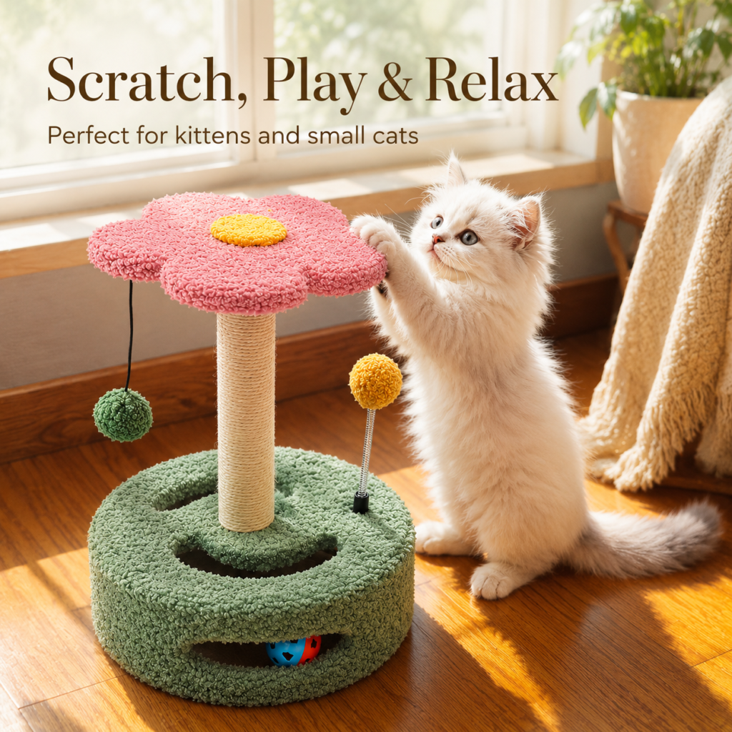 Sisal Cat Scratcher Turntable Toy for Cats CW-131