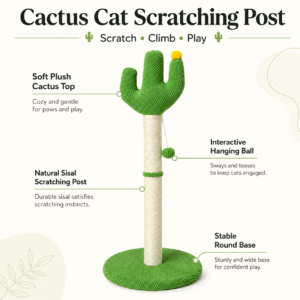 Cactus Sisal Cat Scratching Post for Cats CW-133 相册3
