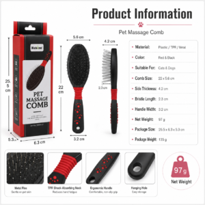 Double-Sided Pet Grooming Comb - Helps remove loose hair CW-137 相册3