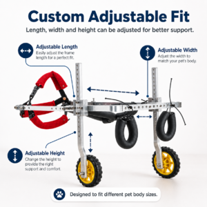 Adjustable Pet Rear-Leg Wheelchair CW-148 相册2