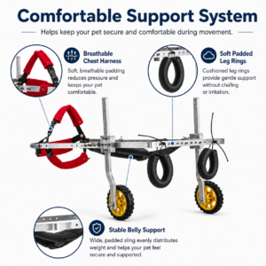 Adjustable Pet Rear-Leg Wheelchair CW-148 相册3