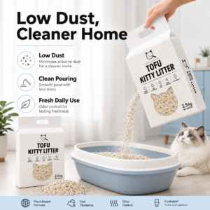 Flushable Tofu Mixed Cat Litter for Cats CW-154 相册1