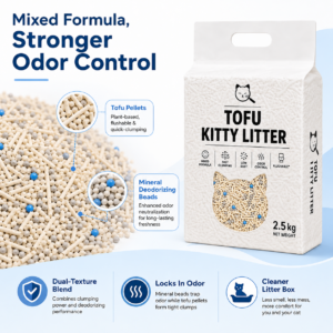 Flushable Tofu Mixed Cat Litter for Cats CW-154 相册3