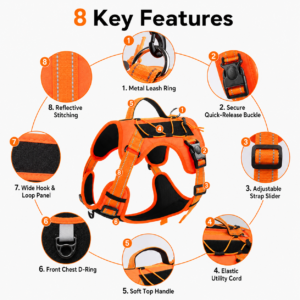 Reflective Tactical Dog Harness for Dogs CW-155 相册2