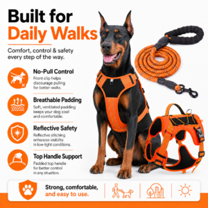 Reflective Tactical Dog Harness for Dogs CW-155 相册3